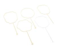 5pcs Golden Hollow round Fan Frame for DIY Traditional Palace Crafts | Metal Build, Intricate Vintage Cutwork, for Fabric or Paper Faces, Stage Props and Weddings