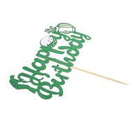 5pcs Golf Cake Insert Birthday Cake Decor Birthday Party Ornament Party Cake Pick Golf Cake Toppers for Men Birthday Party Cupcake Topper Cake Picks Paper Dessert Flowers