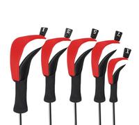 5pcs Golf Club Head Covers - Woods Driver, Long Neck Golf Club Headcovers | Dustproof Golf Protection Complaint Cover, Non-Slip Wood Hybrid for Club Men Women Golf Enthusiast Drivers, Fairway Wood