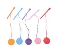 5Pcs Golf Tee with String, 3 1/4 Inch Golf Wooden Tees, Flexible Magnetic Golf Tee Training Practice Tool Accessory, Reduce Side Spin & Friction Anti Loss Rope Magnetic Multi Color