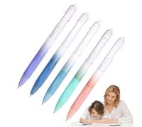 5PCS Gradient Color Retractable Gel Pens, 14cm Push Quick Drying Pens, Smooth Sliding, Reduces Stains And Blur, Convenient For You To Carry At School, Work Or Go Out