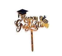 5pcs Graduation Cake Toppers Acrylic Decorations Bachelor Cap Decors For Graduation Finish School Party Cake Toppers