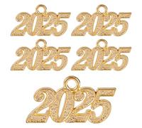 5pcs Graduation Tassel Pendant Hanging Decorations, 2025 Number Graduation Tassel 2025 New Years Graduation Tassel Charm Graduation Cap 2025 for Graduate Celebration Supplies