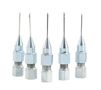 5pcs Grease Gun Needle Tip of The Mouth, Removable Needle Nose Head Nozzle Needle Nose Grease Tool Dispenser Nozzle Adaptor, Sealed Bearing Free of Disassembly and Refueling Detachable