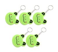 5pcs Green Cartoon Frog Measuring Tape Keyring Retractable Soft