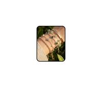 5pcs Green&Gold Stack Bracelets for Women,Pearl Y2k Tiny Bracelets Adjustable Irregular Geometric Stone Bracelets Dainty Jewelry Gifts for Women, L, Metal, no gemstone