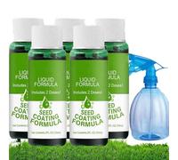 5Pcs Green Grass Lawn Spray,Liquid Hydroseeding Grass Seed Spray-Quick-Grow Lawn Repair Solution For Bare Spots & Weed Control