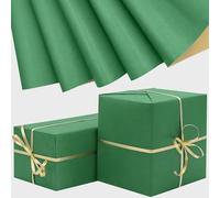 5Pcs Green Wrapping Paper,50 * 70cm Kraft Wrapping Paper for Birthday Christmas Wedding Gift Decoration