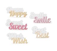 5Pcs Greeting Words Resin Silicone Molds Lettering for Home Decoration Epoxy Resin Silicone Letter Molds