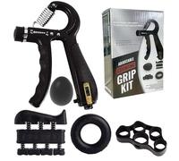 5PCS Grip Strength Trainer Kit,Adjustable Resistance From 5-60 Kg with Repeat Counter,Hand Extension Exerciser, Finger Exerciser, Grip Ring & Stress Relief Grip Ball Forearm Strengthener