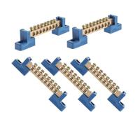 5pcs Grounding Bus Bar 8 Positions Screw Terminal | Insulated Panel Mount Block for Auto Electrical Installers and Marine Electricians, Din Rail Compatible, Safe Power
