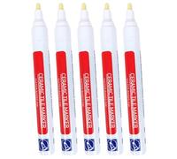 5Pcs Grout Pen, White Waterproof Fast Dry Tile Grout Repair Marker for Kitchen Bathroom Tiles, Pen White