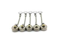 5Pcs GX12 Metal Dust Cap with Chain, GX12 Aviation Connector Plug Cover Circular Connector Protective Sleeve Waterproof Dust-Proof GX12 Lid (12)