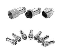 5pcs GX16 Aviation Connector Plug Circular 2/3/4/5/6/7/8/9/10Pin Male Female M16 Panel Socket(3Pin Male)