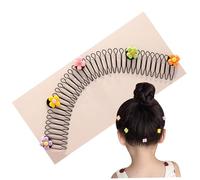 5pcs Hair Clips Stretchable Invisible Hair Clips 7.5" Wide Hair Holder U Shape Hair Finishing Fixer Comb Sets Cute Extended Hair Combs for Women Girls Accessories Flower invisible hair clips