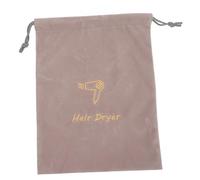5pcs Hair Dryer Drawstring Storage Bag Durable Fabric Pouch for Travel Home Reusable Washable Hair Dryer Bag Sign Portable Storage Grey