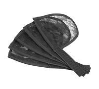 5pcs Hair Net for Making Ponytail Weaving Net Wig Caps Hair Accessories black, length 19.2 cm