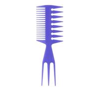 5pcs Hair Texturizer Brush 3-In-1 Big Teeth Double Side Tooth Combs Tail Comb Styling For Hair Care(Purple)