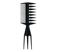 5pcs Hair Texturizer Brush 3-In-1 Big Teeth Double Side Tooth Combs Tail Comb Styling For Hair Care(Black)