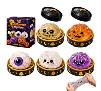 5PCS Halloween Dumpling Squishy Mystery Surprise Blind Box Set, Glitter Squishy Dumplings Squishies Stress Balls, Soft Sensory Fidget Toys for Adults Stress Relief, Halloween Party Favors Gifts (3)