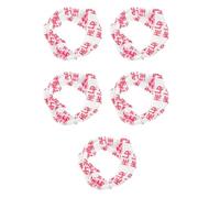 5pcs Halloween Elastic Headband for Women Spooky Red Print Fabric