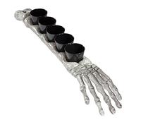 5Pcs Halloween Shot Glasses Black with Arm Skeleton Stand Party Spooky Tableware Drink Accessories