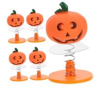 5pcs Halloween Spring Fun Jumping Pumpkin Party Favors for Halloween Goody Bags and Classroom Rewards Battery and Portable Design