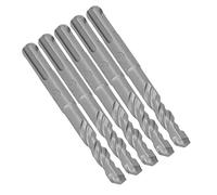 5Pcs Hammer Drill Bit Cemented Carbide Tip Spiral 2 Flutes Impact Drill Bit for B S 110mm 4mm/0.16in Open Diameter Hammer Drill BitCarbide Tip Hammer Drill BitHammer Drill (10mm)