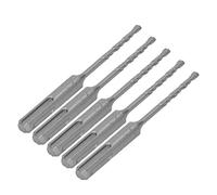 5Pcs Hammer Drill Bit Cemented Carbide Tip Spiral 2 Flutes Impact Drill Bit for B S 110mm 4mm/0.16in Open Diameter Hammer Drill BitCarbide Tip Hammer Drill BitHammer Drill (4mm)