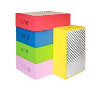 5Pcs Hand Diamond Polishing Pads for Glass,Tile Polishing Pad,Diamond Sanding Blocks 60#100#200#400#1000# Tile, Porcelain Glass Polishing Kit for Wood Tile Glass Stone Ceramic