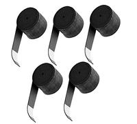 5PCS Handle Overgrip NonSticky Breathable Matte Racket Grip Tape, Breathable Sweat Absorbent PU Hand Grip for Badminton, Tennis and More with Installation Guide (Black)