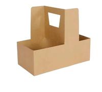 5pcs Handle Thickened Paper Box Wrapping Milk Tea Coffee Cake Bouquets Of Flowers Arranging Boxes for Wedding Birthday(Khaki)