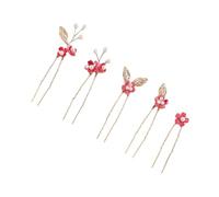 5Pcs Handmade Bridal Hair Comb Set Pearls Floral Leaf Accessories For Women Wedding Party Flower Hair Accessories