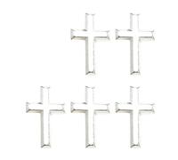 5pcs Handmade Crucifix Brooch Pin Gold/Silver Tone Badge Accessory For Weddings Parties And Religious Gatherings Alloy Brooch