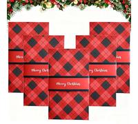 5PCS Handmade Waterfall Christmas Gifts Card Booklet, Christma Gift Cards Books Holder with 4 Slots,DIY Personalized Xmas Gifts for Family, Friends