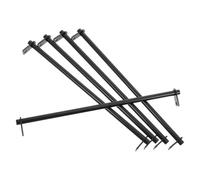 5pcs Hanging File Folder Rods 10 Inch Double Ended Iron File Rails | Black Finish, Office Cabinet Drawers and Home Furniture Rods, Easy Installation, Improved Access