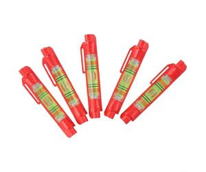5pcs Hanging Line Level String Level with Hooks, Horizontal Bubble Measuring Tool for Construction Surveying Brickwork Flooring Decking, Orange Plastic For Level 3