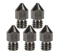 5PCS Hardened Steel MK8 Nozzle 0.4mm Hotend Extruder All Metal Nozzle for Ender 3s 3 Pro, CR-10 3D Printer 1.75mm Filament