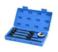 5pcs Harmonic Balancer Installer Set, Long Reach Harmonic Balancer Crank Pulley Puller Tool, Underdrive Damper Puller Mount Kit Compatible with Ford Chrysler GM V8 and V6 Engines Accessories
