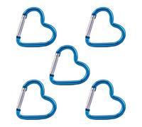 5PCS Heart Shape Spring Clasp Aluminum Alloy Spring Snap Hook Clip Key Ring Metal Carabiner Keychain Buckle Hardware