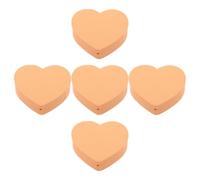 5pcs Heart Shaped Car Antenna Topper for Roof Mounted Antennas Orange | EVA Material, Cute Romantic Style, Signal Friendly Design, for Parking Lot Identification and Weather Use