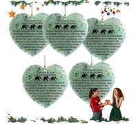 5Pcs Heartfelt Elephant Sisterhood Keepsake, Timeless Friendship Gift-Christmas Sisterhood Ornament, Ceramic Effect Hanging Decoration, Inspirational Friendship Gift for Sisters Friends Women