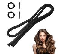 5Pcs Heatless Curlers,Hair Curler No Heat Heated Blowout Rods Rollers Curling Heat Curls Set Soft Velour Satin Curl Headband Wrap Curly,for Girls Women Short Long Medium Sleeping Overnight