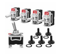 5Pcs Heavy Duty Car Boat Rocker Toggle Switch 250V 2Pin SPST ON/OFF Rocker Switches with Waterproof Boot spst Rocker Switch