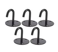 5Pcs Heavy Duty Fixed Pad Eye Plate, J Shaped Ceiling Mount Hanger, 304 Stainless Steel with Thickened 3mm Construction for Hammocks Hanging Plants and Outdoor Use (S 5.7in)