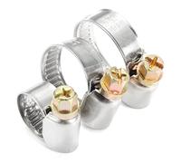 5Pcs Heavy Duty Stainless Steel Hose Clamps - Durable Pipe Clips for Home Improvement, Automotive, and Electronic Applications(12-20mm)