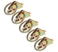 5pcs Heavy Duty Steel O Ring Tie down Anchor for Pickup Trucks | Surface Mount Design, Rust Resistant Steel Build, Box Trucks and Trailers Use, Golden Finish Included