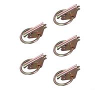 5PCS Heavy Duty Steel O Ring Tie Down Set Compatible for E-Track System, 4500 lbs Break Strength, for Securing Cargo in RV, Trailer, Campervan, Truck, Boat and Van