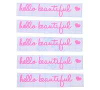 5Pcs Hello Beautiful Rearview Mirror Decal, Multicolor Vinyl Car Decals Car Window Rearview Mirror Stickers Hello Beautiful Mirror Decal for Window Mirror Car Decorations