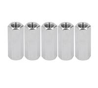 5PCS Hex Coupling Nuts, 304 Stainless Steel Thread Connection Nut for Bolt Stud Machine Screws, M12x1.75 Long Coupling Nuts with Hex Design for Indoor Outdoor Fastening